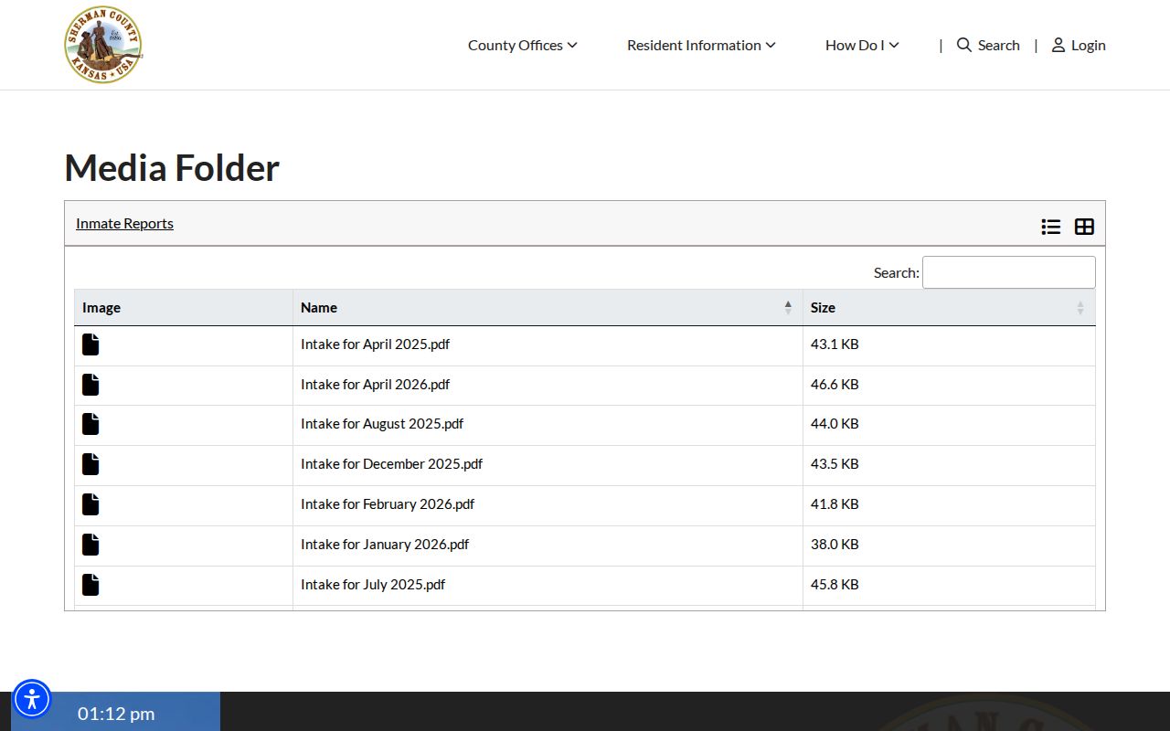 Sherman County 24-hour release research at the Inmate Reports Repository
